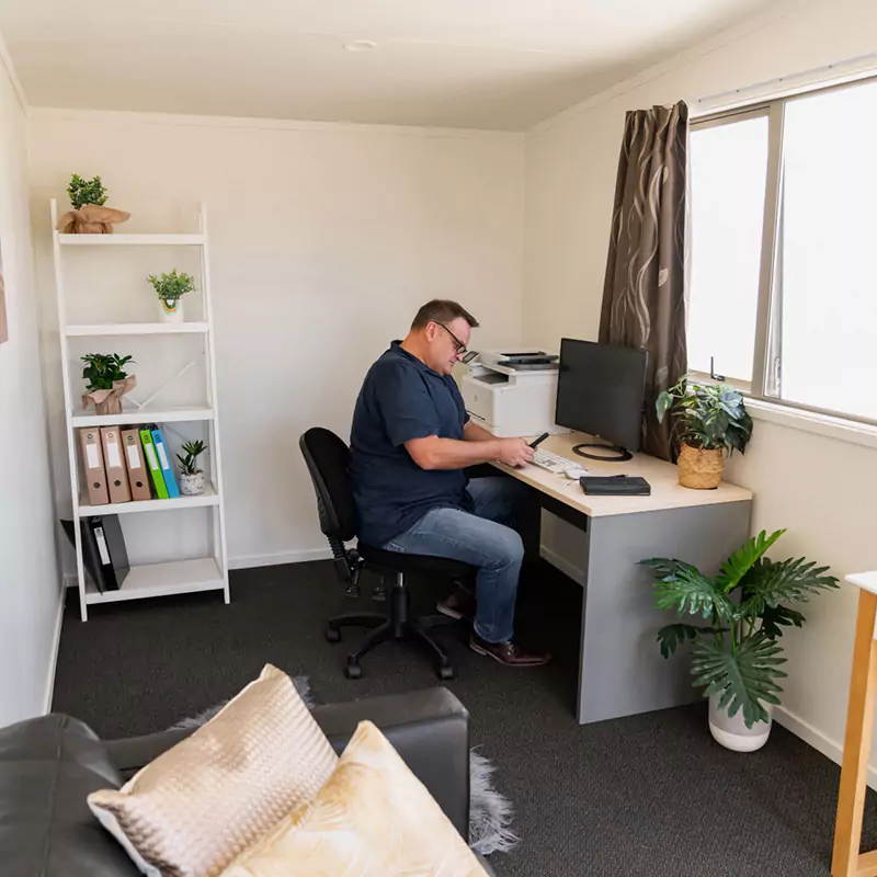 Cabin - Interior at desk 1